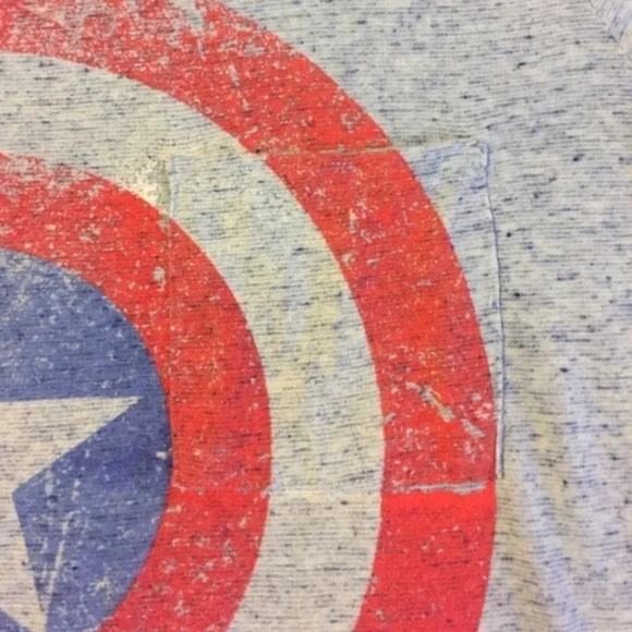 Marvel Captain America Blue Graphic Burnout Tee - Picture 5 of 7